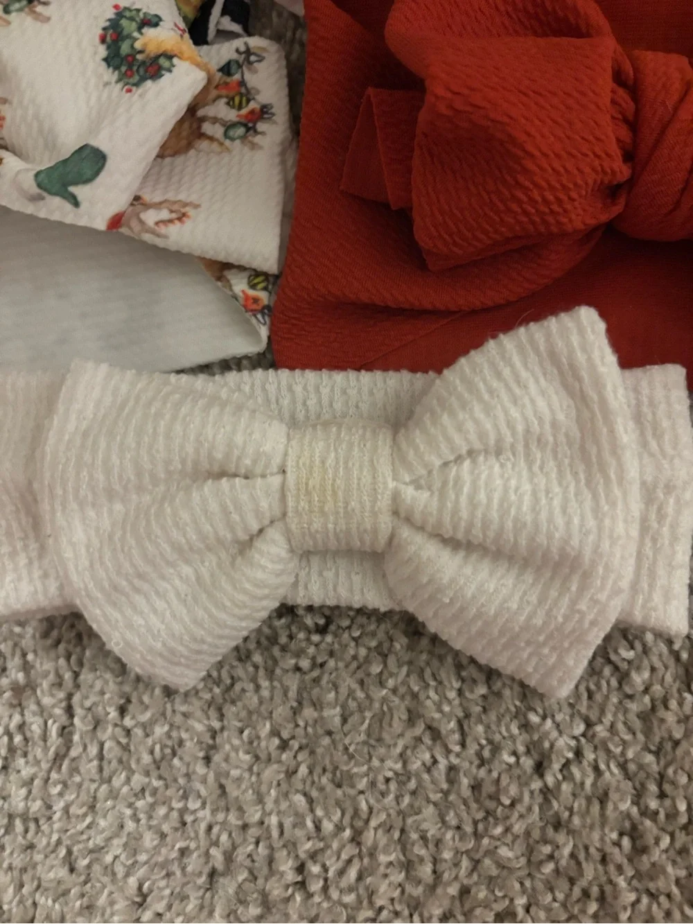 Kids Bow Headband Set - White, Orange, Floral & Sunflower